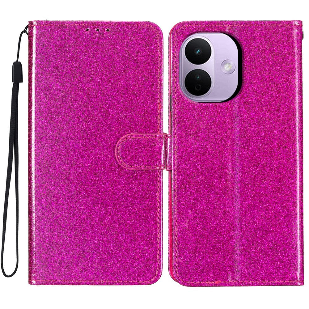 For Xiaomi Redmi Note 17 Pro 5G Wallet Case Glitter Anti-Scratch Leather Stand Phone Cover with Strap