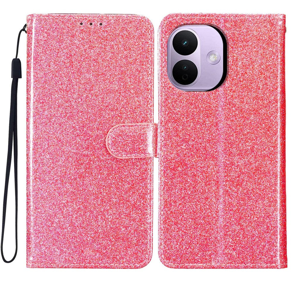 Xiaomi Redmi Note 17 Pro 5G Plånboksfodral Glitter Reptåligt Läder Stativ mobilfodral med Rem