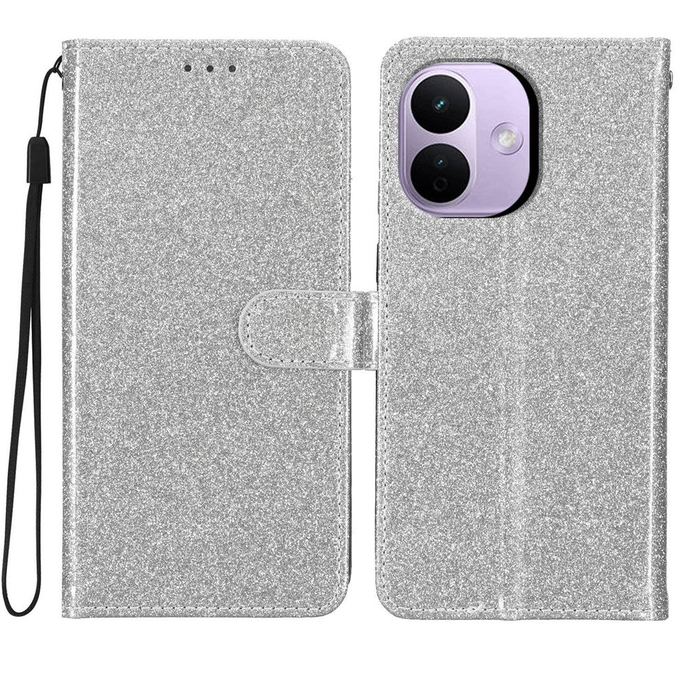 Xiaomi Redmi Note 17 Pro 5G Plånboksfodral Glitter Reptåligt Läder Stativ mobilfodral med Rem