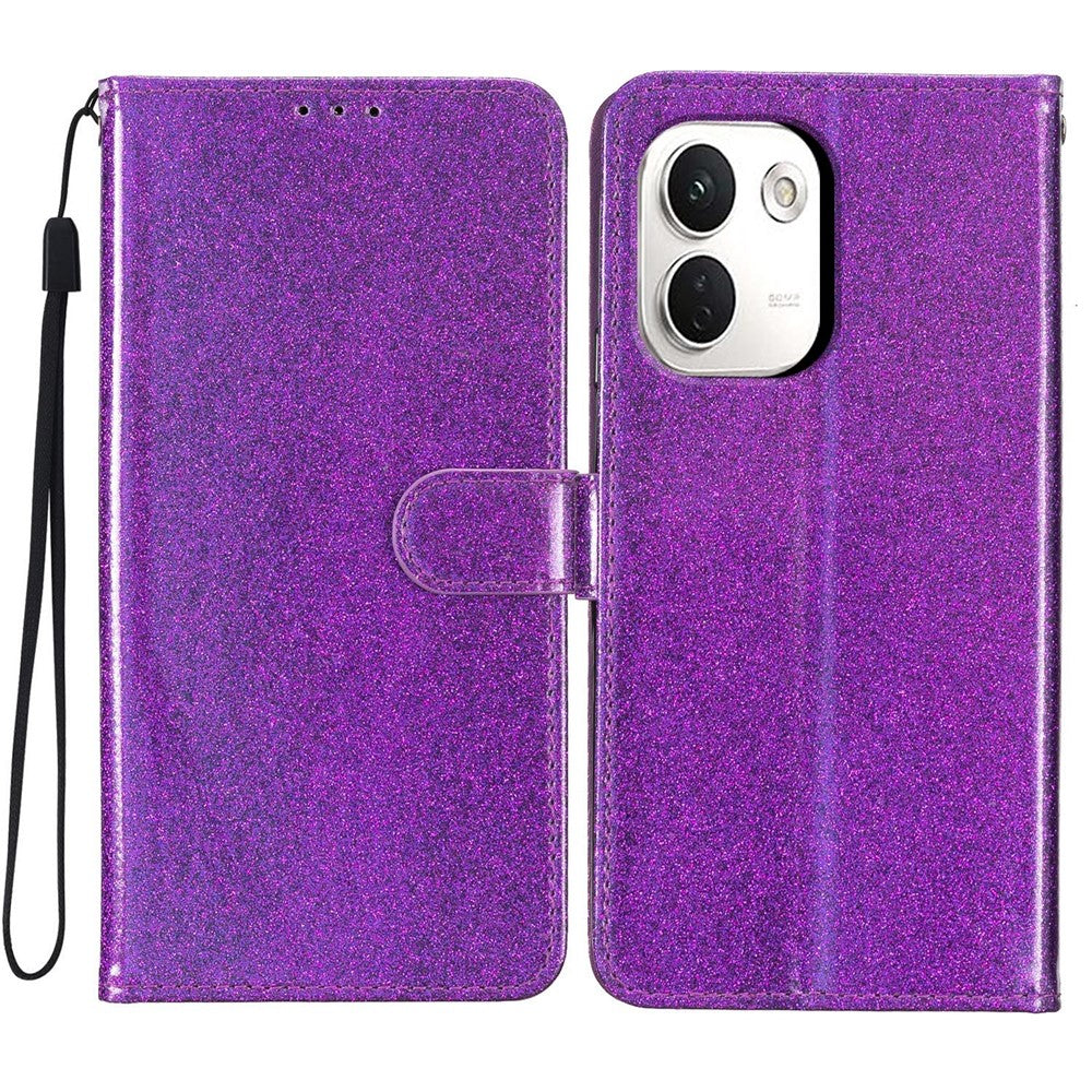 Xiaomi Redmi Note 17 Pro+ 5G / Note 17 Pro Max 5G Plånboksfodral Glitter Reptåligt Läder Stativ mobilskal med Rem