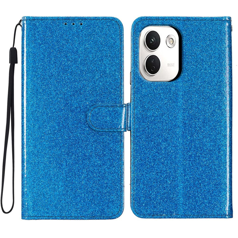 Xiaomi Redmi Note 17 Pro+ 5G / Note 17 Pro Max 5G Plånboksfodral Glitter Reptåligt Läder Stativ mobilskal med Rem