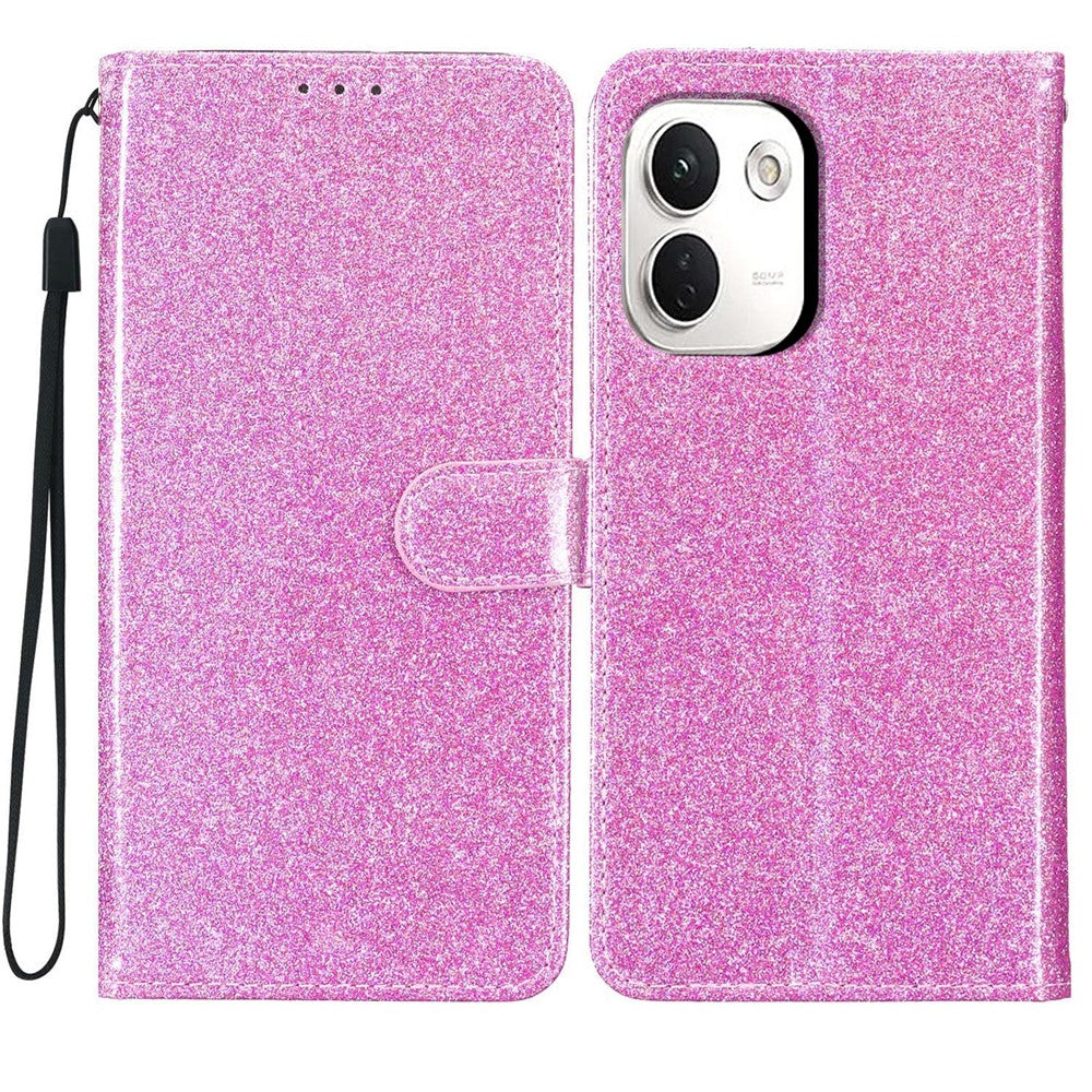 Xiaomi Redmi Note 17 Pro+ 5G / Note 17 Pro Max 5G Plånboksfodral Glitter Reptåligt Läder Stativ mobilskal med Rem