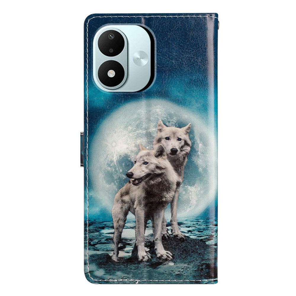 For Xiaomi Redmi Note 17 4G (Global) / Note 17 5G (Global) / Note 17 (India / China) 5G Wallet Case PU Leather Pattern Printing Stand Phone Cover with Strap