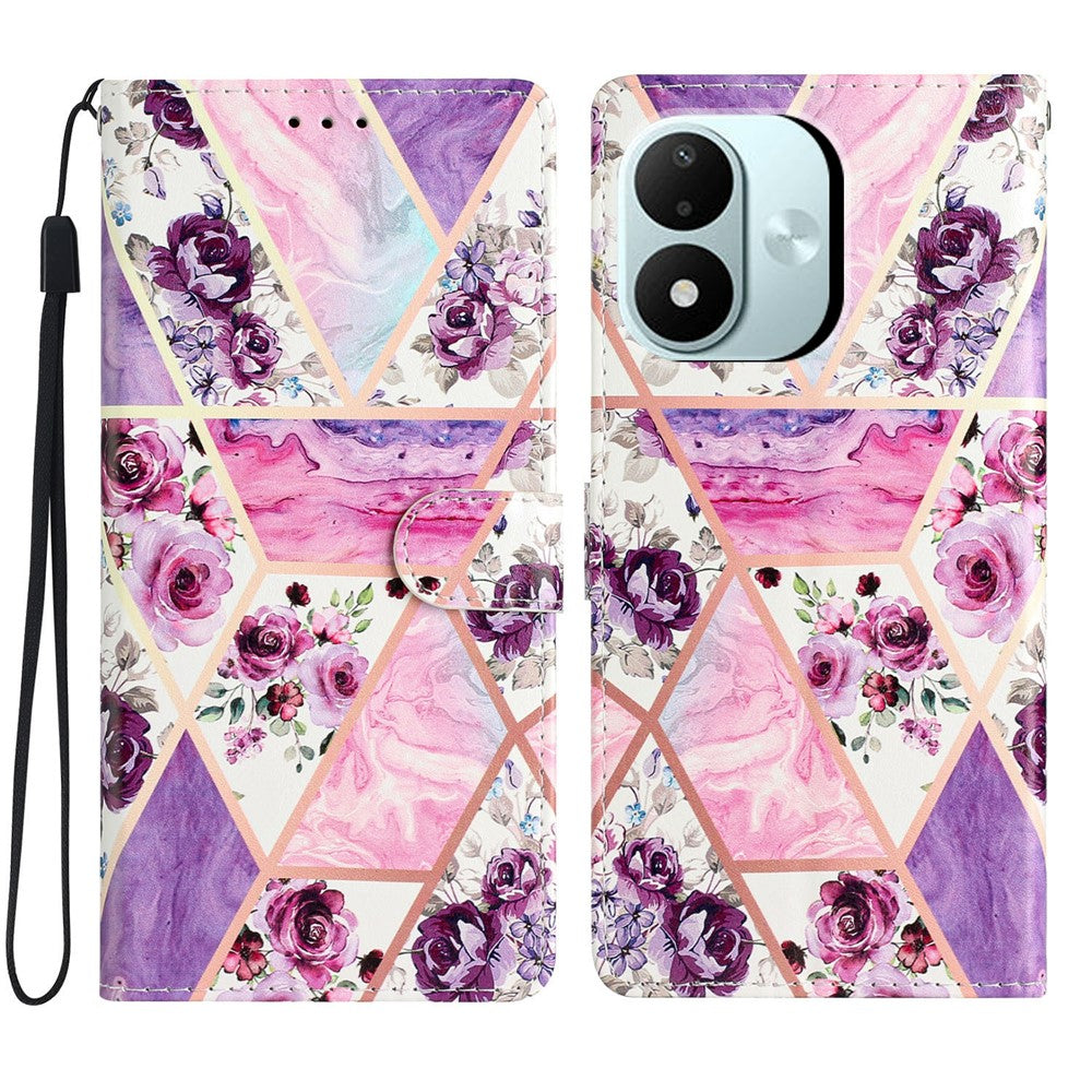 For Xiaomi Redmi Note 17 4G (Global) / Note 17 5G (Global) / Note 17 (India / China) 5G Wallet Case PU Leather Pattern Printing Stand Phone Cover with Strap