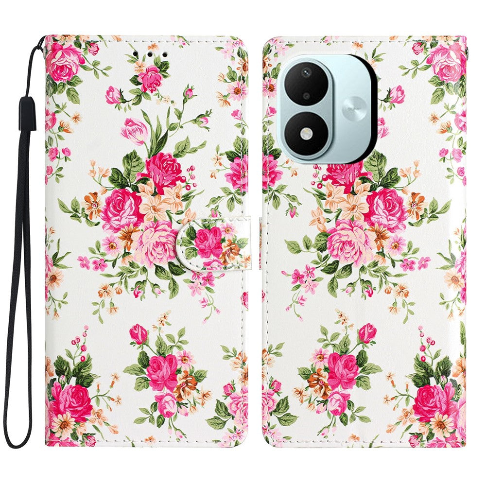 For Xiaomi Redmi Note 17 4G (Global) / Note 17 5G (Global) / Note 17 (India / China) 5G Wallet Case PU Leather Pattern Printing Stand Phone Cover with Strap