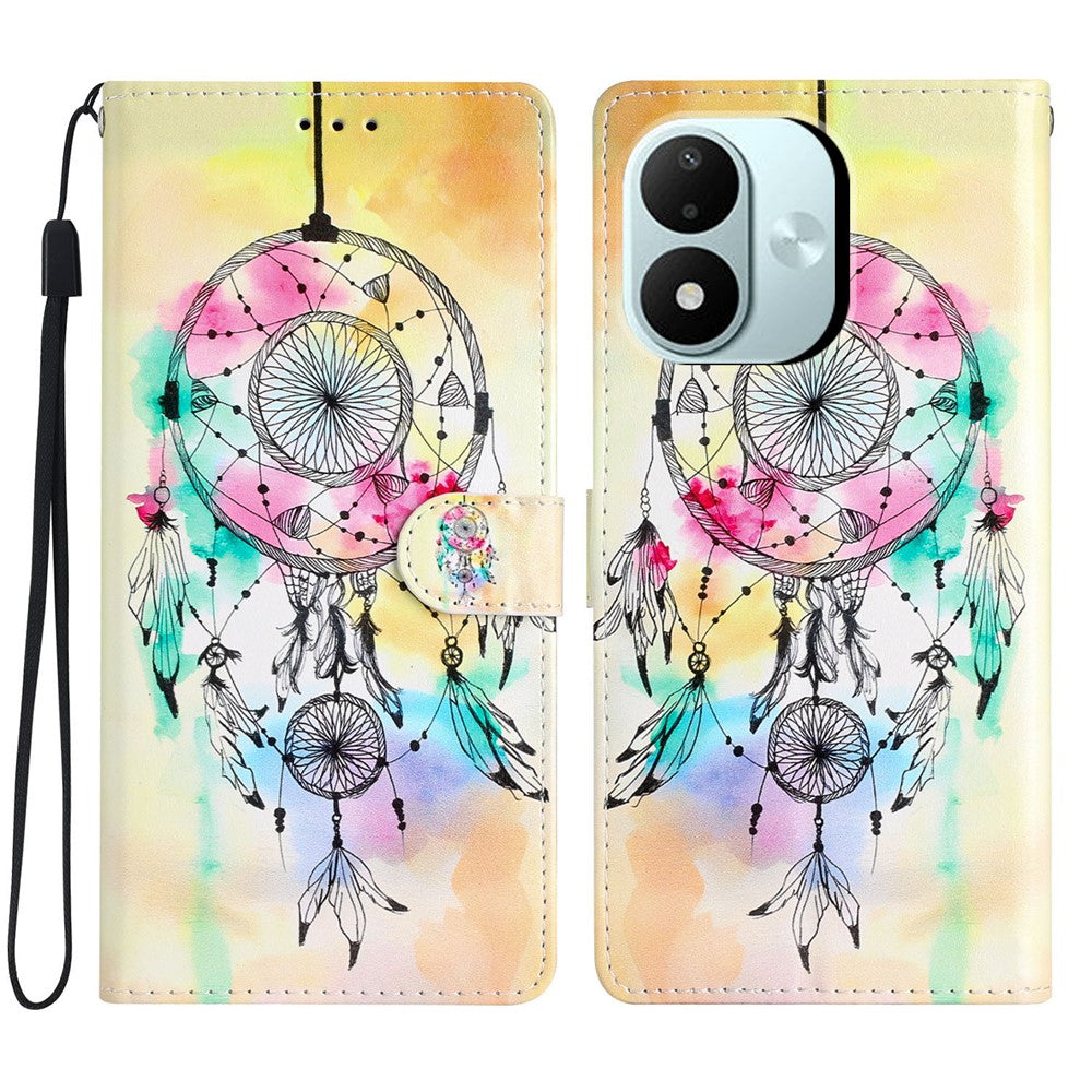For Xiaomi Redmi Note 17 4G (Global) / Note 17 5G (Global) / Note 17 (India / China) 5G Wallet Case PU Leather Pattern Printing Stand Phone Cover with Strap
