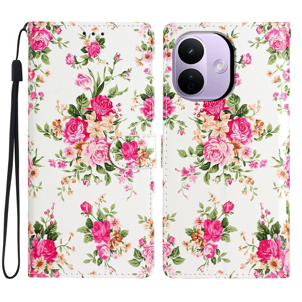 For Xiaomi Redmi Note 17 Pro 5G Wallet Case PU Leather Pattern Printing Stand Phone Cover with Strap