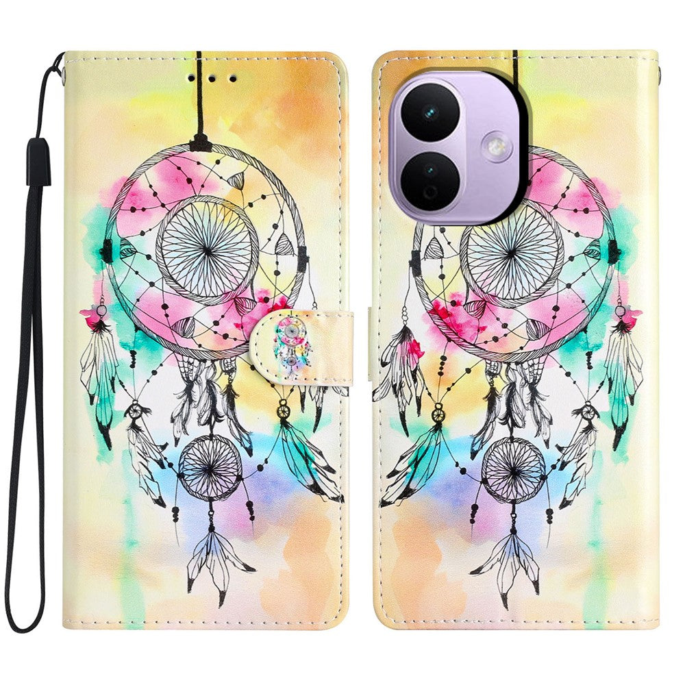 For Xiaomi Redmi Note 17 Pro 5G Wallet Case PU Leather Pattern Printing Stand Phone Cover with Strap