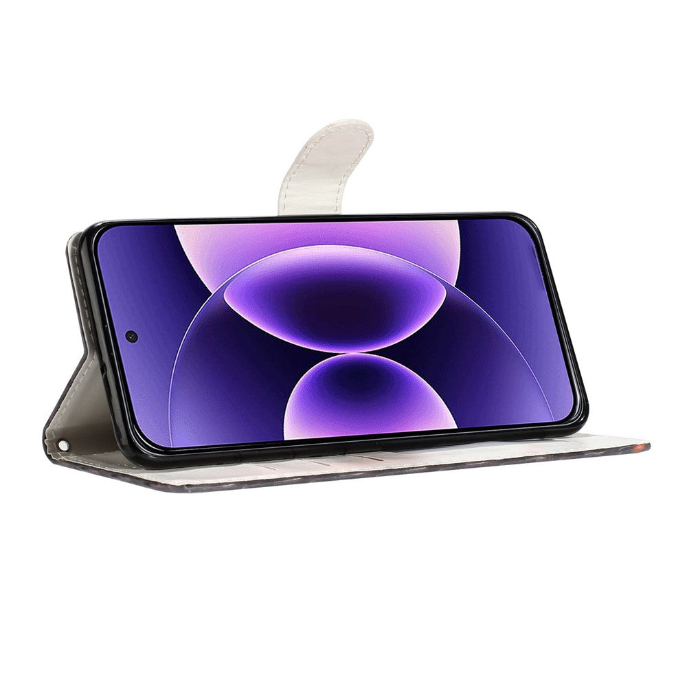 For Xiaomi Redmi Note 17 Pro+ 5G / Note 17 Pro Max 5G Wallet Case PU Leather Pattern Printing Stand Phone Cover with Strap