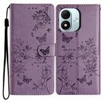 For Xiaomi Redmi Note 17 4G (Global) / Note 17 5G (Global) / Note 17 (India / China) 5G Wallet Phone Case Butterfly Floral Imprint Leather Flip Cover with Strap