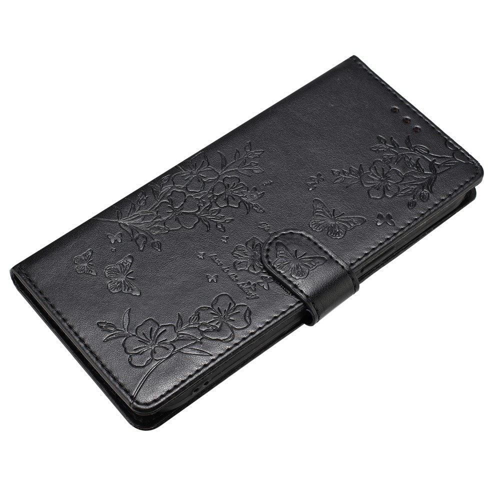 For Xiaomi Redmi Note 17 Pro 5G Wallet Phone Case Butterfly Floral Imprint Leather Flip Cover with Strap