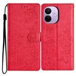 For Xiaomi Redmi Note 17 Pro 5G Wallet Phone Case Butterfly Floral Imprint Leather Flip Cover with Strap