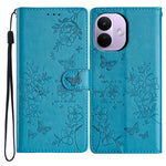 For Xiaomi Redmi Note 17 Pro 5G Wallet Phone Case Butterfly Floral Imprint Leather Flip Cover with Strap
