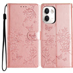 For Xiaomi Redmi Note 17 Pro+ 5G / Note 17 Pro Max 5G Wallet Phone Case Butterfly Floral Imprint Leather Flip Cover with Strap