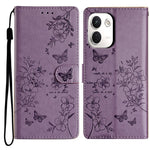 For Xiaomi Redmi Note 17 Pro+ 5G / Note 17 Pro Max 5G Wallet Phone Case Butterfly Floral Imprint Leather Flip Cover with Strap