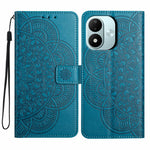 For Xiaomi Redmi Note 17 4G (Global) / Note 17 5G (Global) / Note 17 (India / China) 5G Leather Case Stand Card Slots Mandala Pattern Phone Cover with Wrist Strap