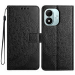 For Xiaomi Redmi Note 17 4G (Global) / Note 17 5G (Global) / Note 17 (India / China) 5G Leather Case Stand Card Slots Mandala Pattern Phone Cover with Wrist Strap