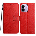 For Xiaomi Redmi Note 17 Pro 5G Leather Case Stand Card Slots Mandala Pattern Phone Cover with Wrist Strap