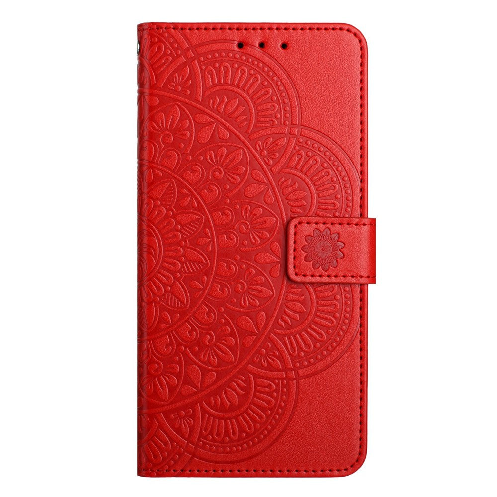 For Xiaomi Redmi Note 17 Pro 5G Leather Case Stand Card Slots Mandala Pattern Phone Cover with Wrist Strap