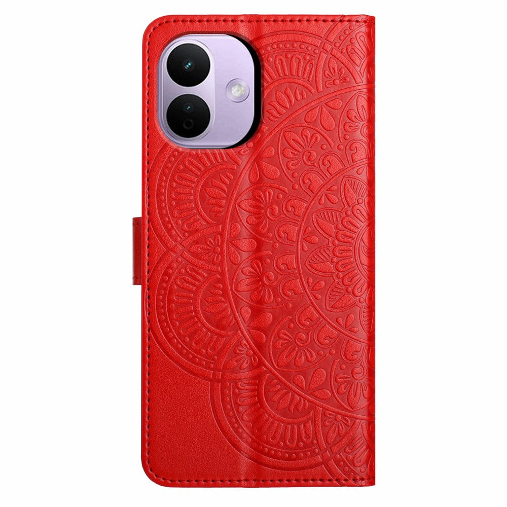 For Xiaomi Redmi Note 17 Pro 5G Leather Case Stand Card Slots Mandala Pattern Phone Cover with Wrist Strap