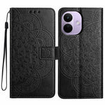 For Xiaomi Redmi Note 17 Pro 5G Leather Case Stand Card Slots Mandala Pattern Phone Cover with Wrist Strap