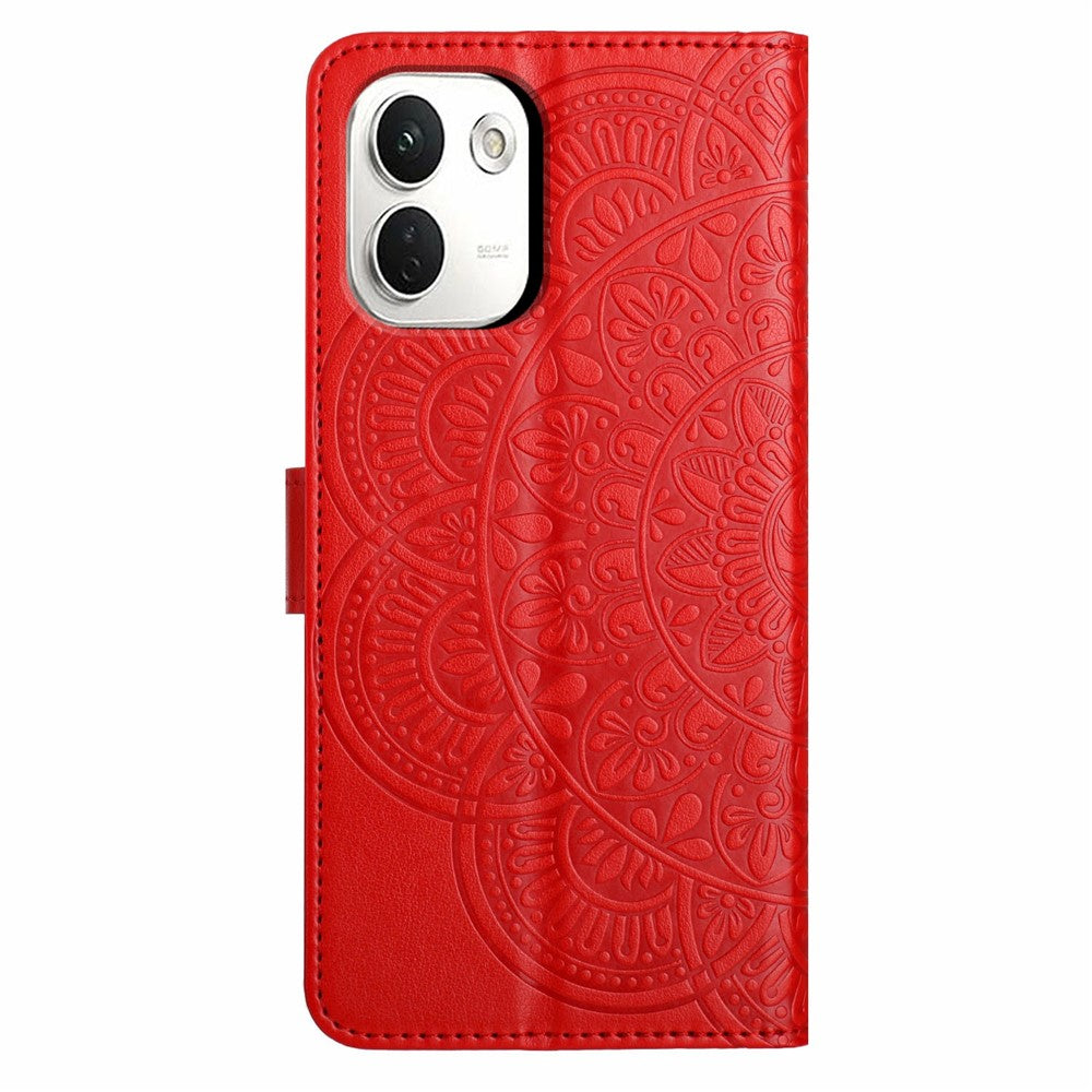 For Xiaomi Redmi Note 17 Pro+ 5G / Note 17 Pro Max 5G Leather Case Stand Card Slots Mandala Pattern Phone Cover with Wrist Strap