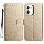 For Xiaomi Redmi Note 17 Pro+ 5G / Note 17 Pro Max 5G Leather Case Stand Card Slots Mandala Pattern Phone Cover with Wrist Strap