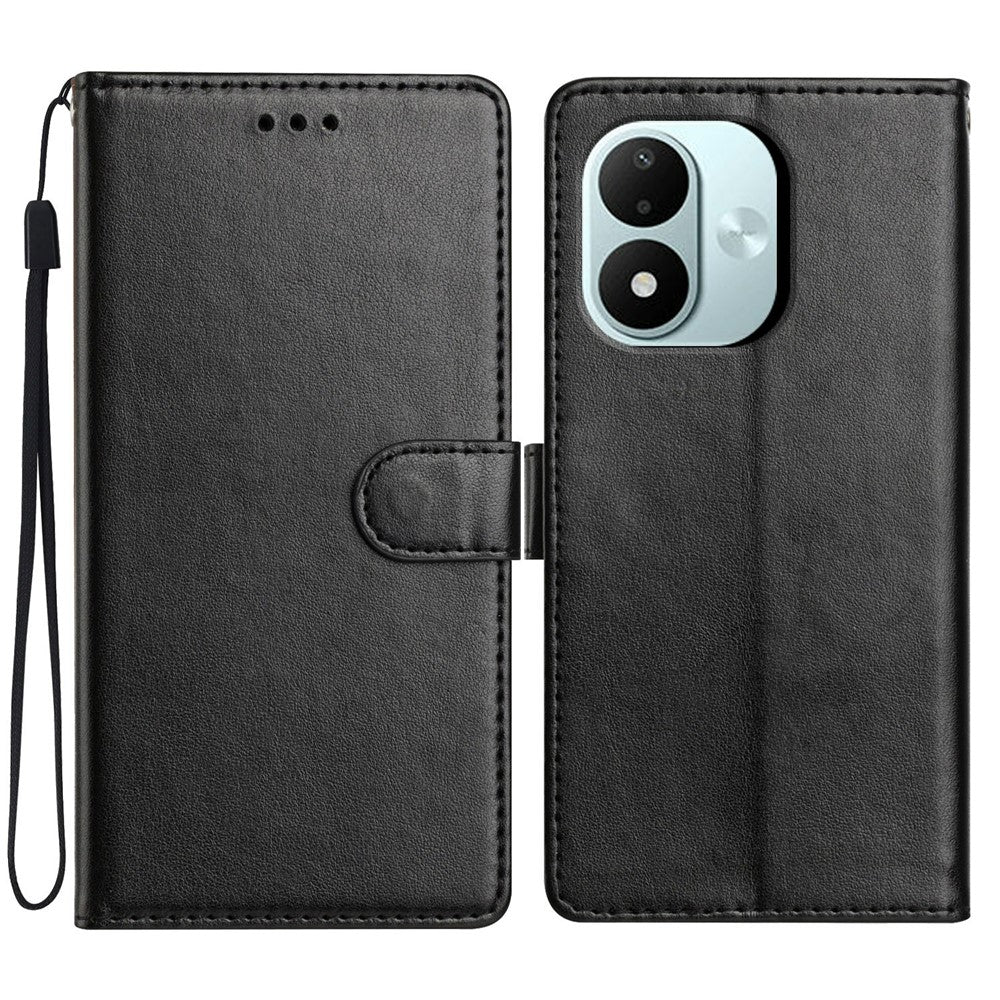 For Xiaomi Redmi Note 17 4G (Global) / Note 17 5G (Global) / Note 17 (India / China) 5G Leather Case Wallet Stand Phone Cover with Handy Strap