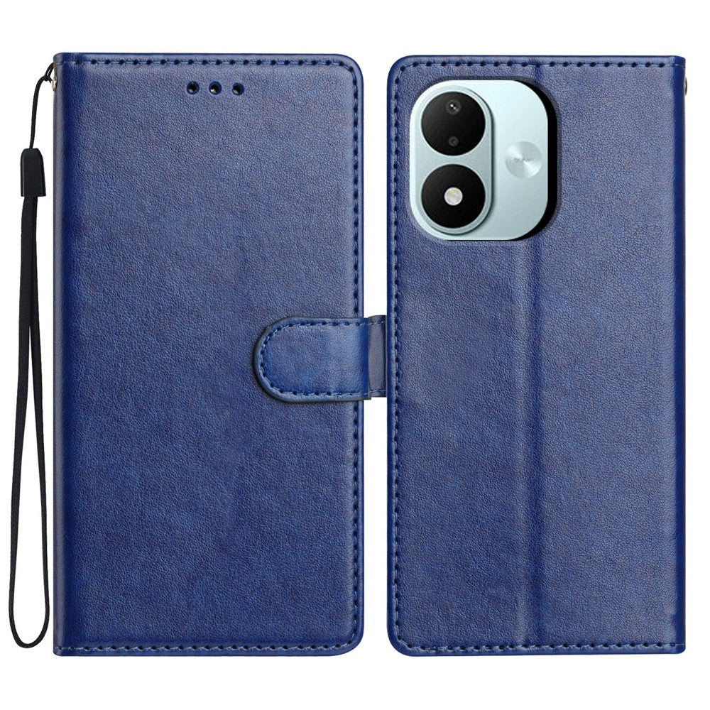 For Xiaomi Redmi Note 17 4G (Global) / Note 17 5G (Global) / Note 17 (India / China) 5G Leather Case Wallet Stand Phone Cover with Handy Strap