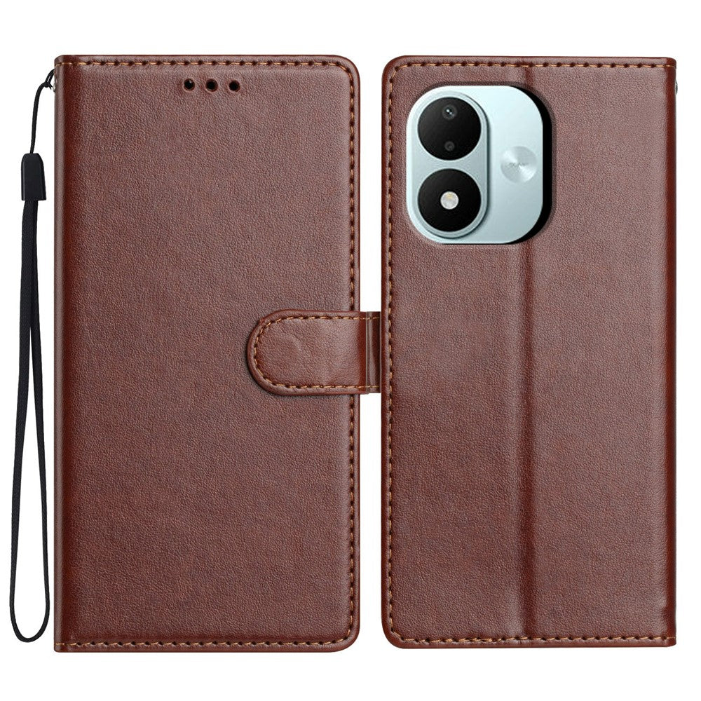 For Xiaomi Redmi Note 17 4G (Global) / Note 17 5G (Global) / Note 17 (India / China) 5G Leather Case Wallet Stand Phone Cover with Handy Strap