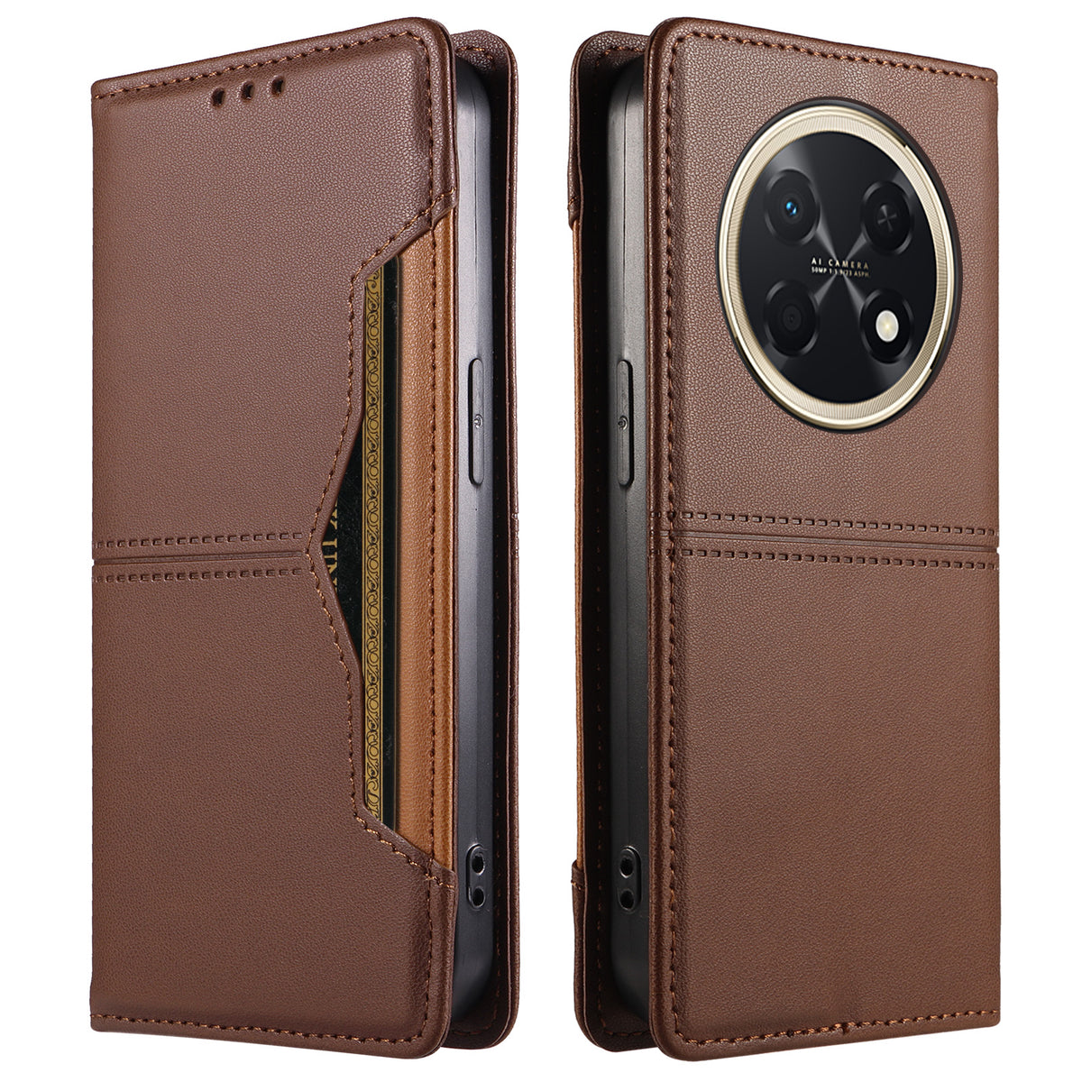 For Huawei nova 15 Max / Huawei Enjoy 90 Pro Max Wallet Case External Card Slot Magnetic Closing Leather Phone Cover