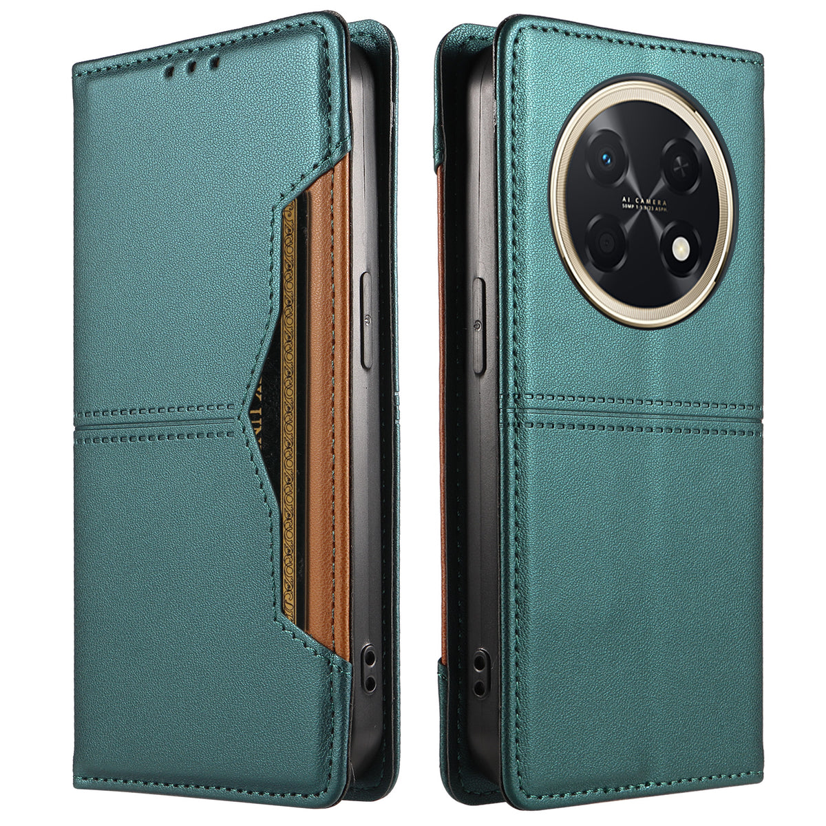 For Huawei nova 15 Max / Huawei Enjoy 90 Pro Max Wallet Case External Card Slot Magnetic Closing Leather Phone Cover