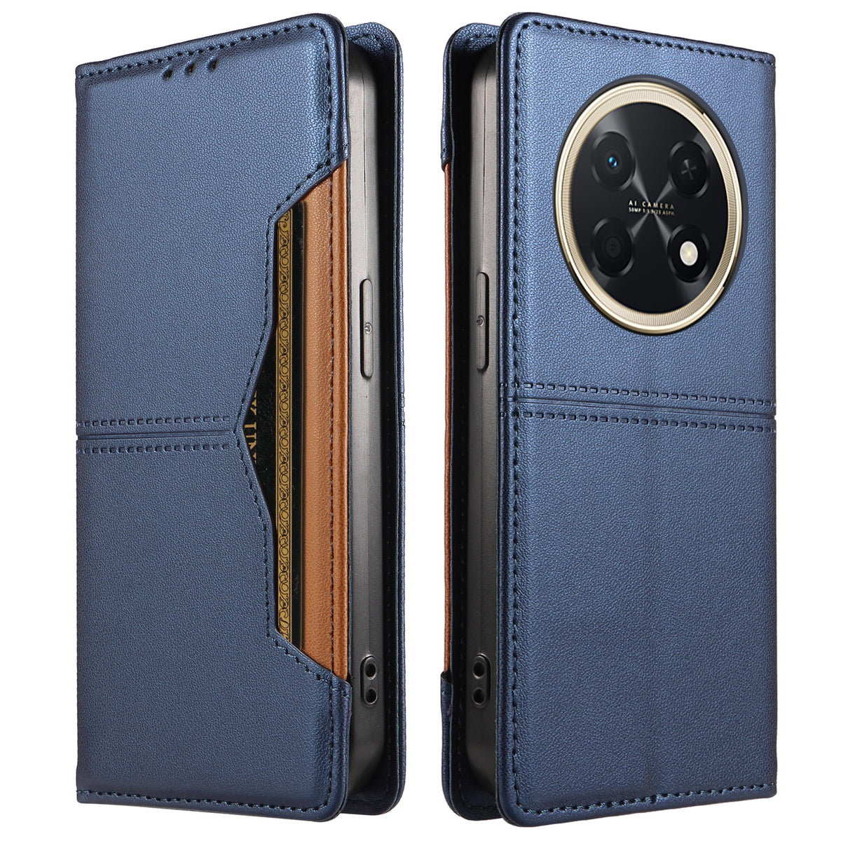 For Huawei nova 15 Max / Huawei Enjoy 90 Pro Max Wallet Case External Card Slot Magnetic Closing Leather Phone Cover