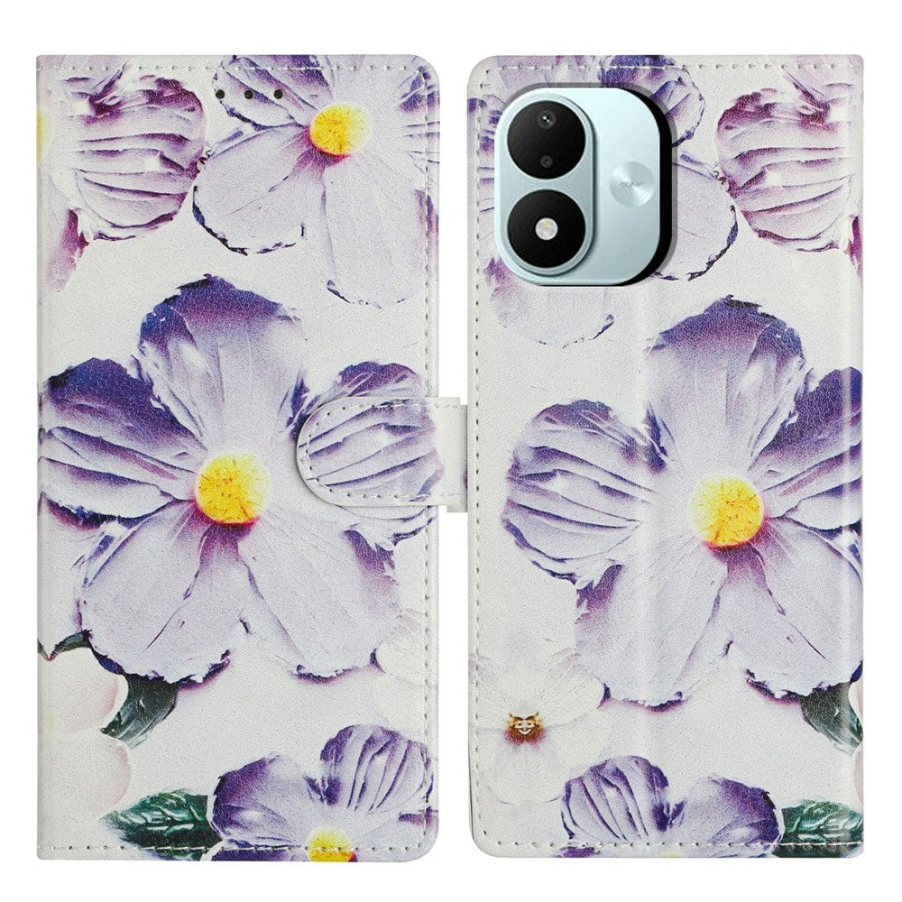 For Xiaomi Redmi Note 17 4G (Global) / Note 17 5G (Global) / Note 17 (India / China) 5G Case Pattern Printing Wallet Stand Flip Leather Phone Cover with Strap