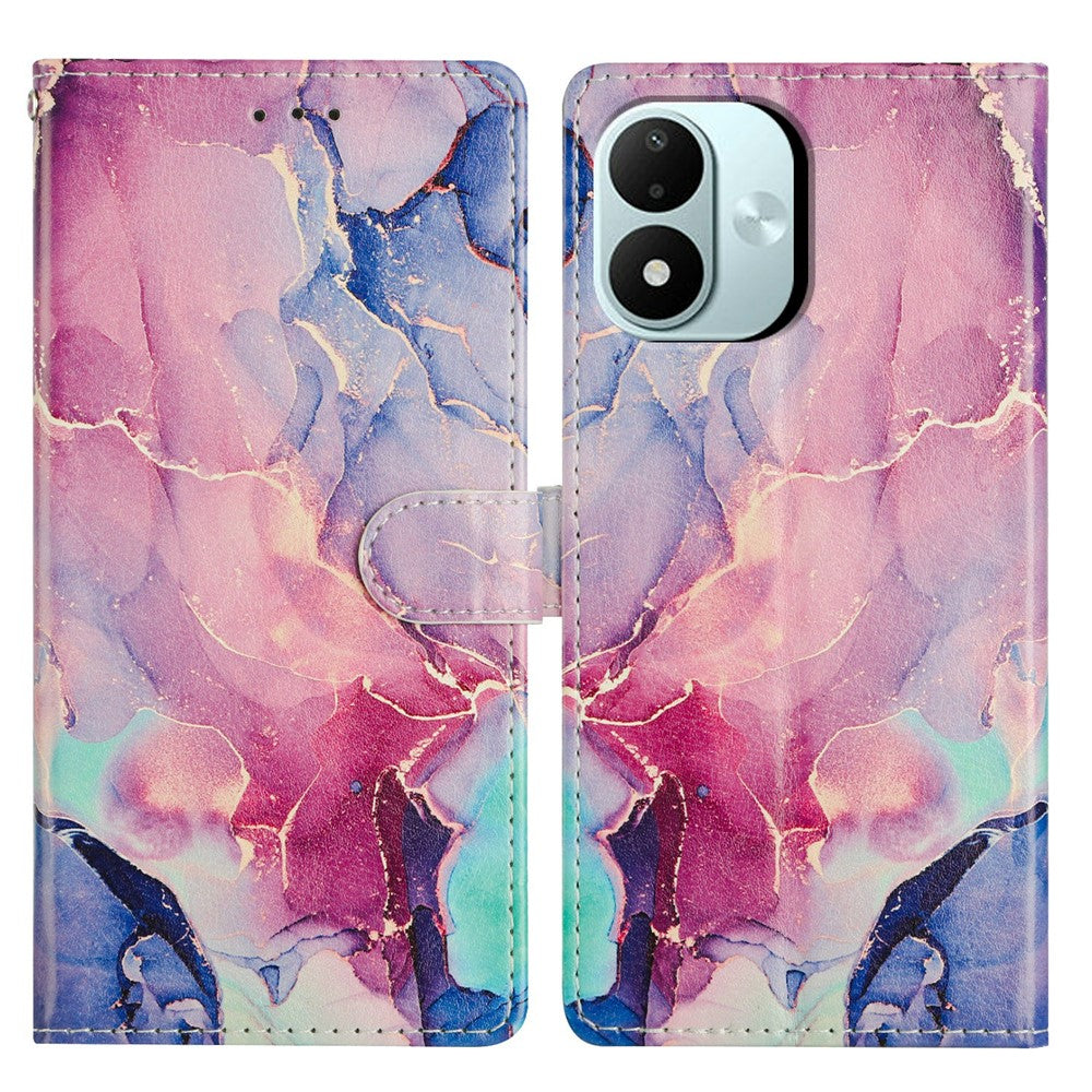 For Xiaomi Redmi Note 17 4G (Global) / Note 17 5G (Global) / Note 17 (India / China) 5G Case Pattern Printing Wallet Stand Flip Leather Phone Cover with Strap