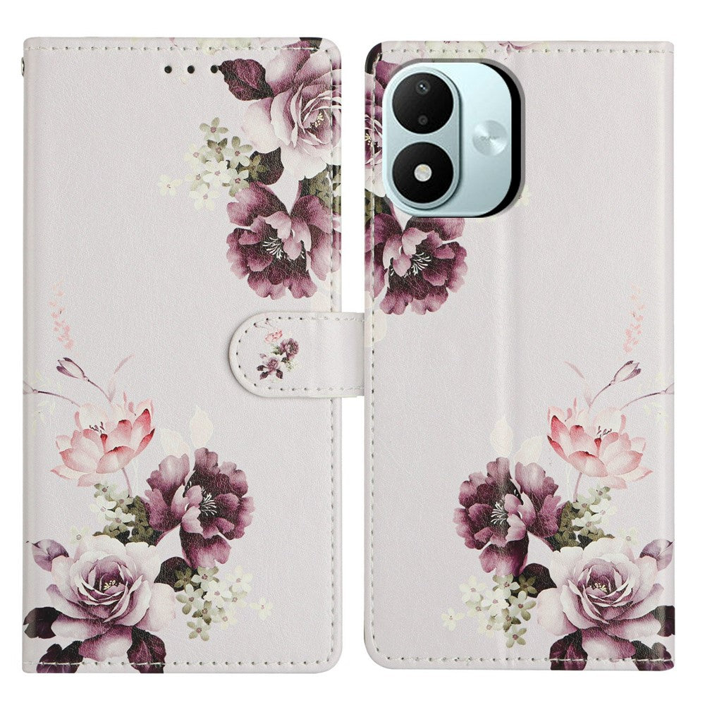 For Xiaomi Redmi Note 17 4G (Global) / Note 17 5G (Global) / Note 17 (India / China) 5G Case Pattern Printing Wallet Stand Flip Leather Phone Cover with Strap