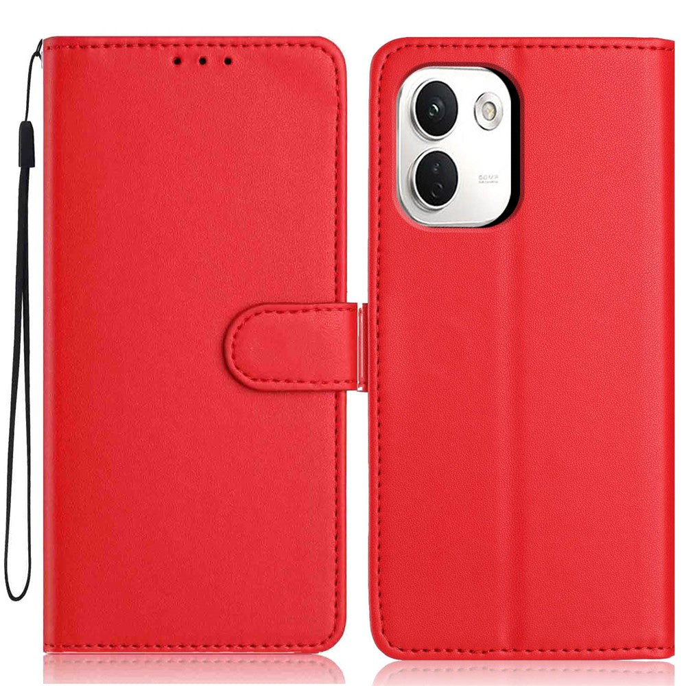 For Xiaomi Redmi Note 17 Pro+ 5G  /  Note 17 Pro Max 5G Wallet Case with Strap  /  Multiple Card Slots Solid Color Leather Stand Phone Cover