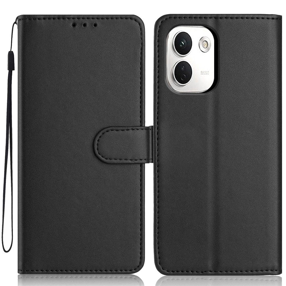 For Xiaomi Redmi Note 17 Pro+ 5G  /  Note 17 Pro Max 5G Wallet Case with Strap  /  Multiple Card Slots Solid Color Leather Stand Phone Cover