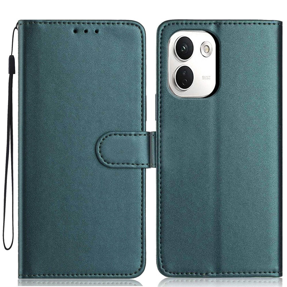 For Xiaomi Redmi Note 17 Pro+ 5G  /  Note 17 Pro Max 5G Wallet Case with Strap  /  Multiple Card Slots Solid Color Leather Stand Phone Cover