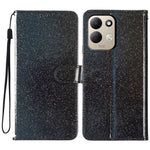 For Xiaomi Redmi 17 4G / 5G Wallet Case Glitter Anti-Scratch Leather Stand Phone Cover with Strap