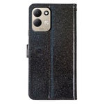 For Xiaomi Redmi 17 4G / 5G Wallet Case Glitter Anti-Scratch Leather Stand Phone Cover with Strap