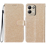 For Xiaomi Redmi 17 4G / 5G Wallet Case Glitter Anti-Scratch Leather Stand Phone Cover with Strap