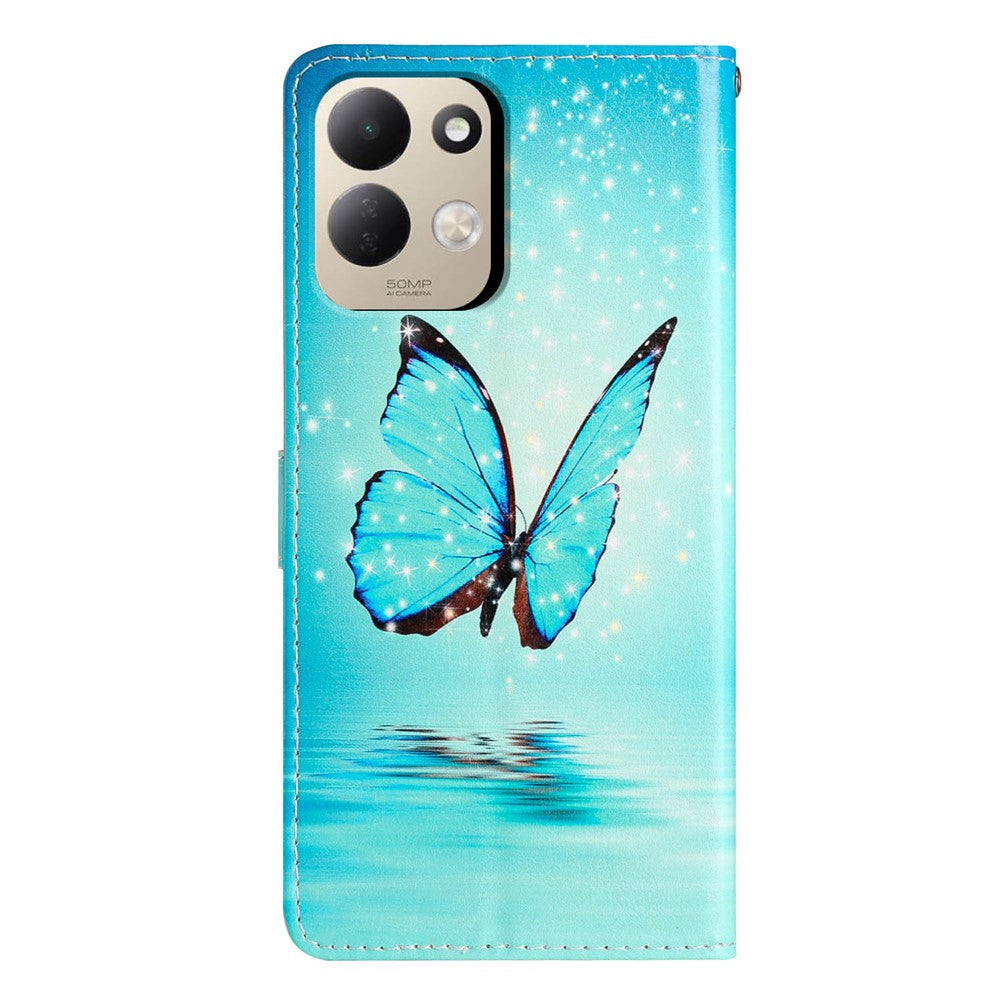 For Xiaomi Redmi 17 4G / 5G Wallet Case PU Leather Pattern Printing Stand Phone Cover with Strap