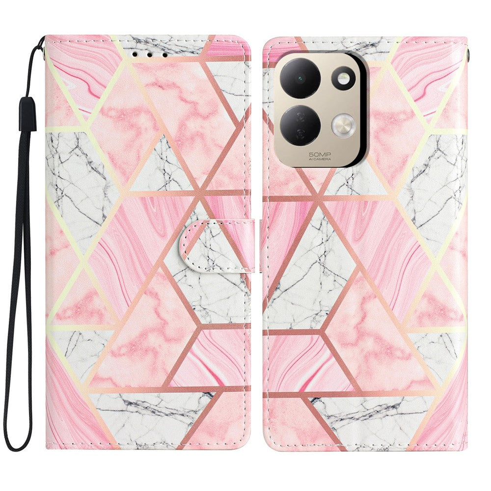 For Xiaomi Redmi 17 4G / 5G Wallet Case PU Leather Pattern Printing Stand Phone Cover with Strap