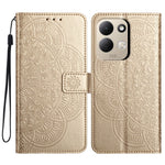 For Xiaomi Redmi 17 4G / 5G Leather Case Stand Card Slots Mandala Pattern Phone Cover with Wrist Strap