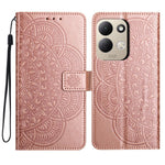 For Xiaomi Redmi 17 4G / 5G Leather Case Stand Card Slots Mandala Pattern Phone Cover with Wrist Strap