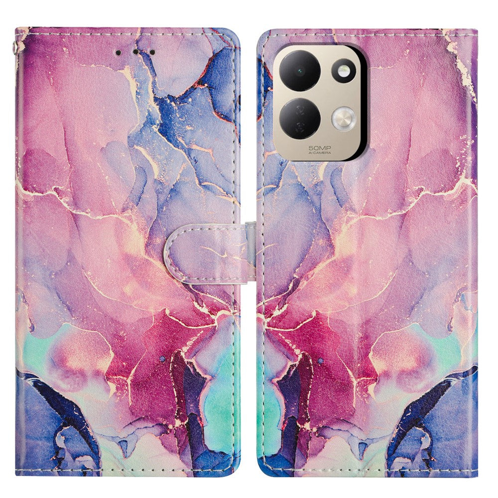 For Xiaomi Redmi 17 4G / 5G Case Pattern Printing Wallet Stand Flip Leather Phone Cover with Strap
