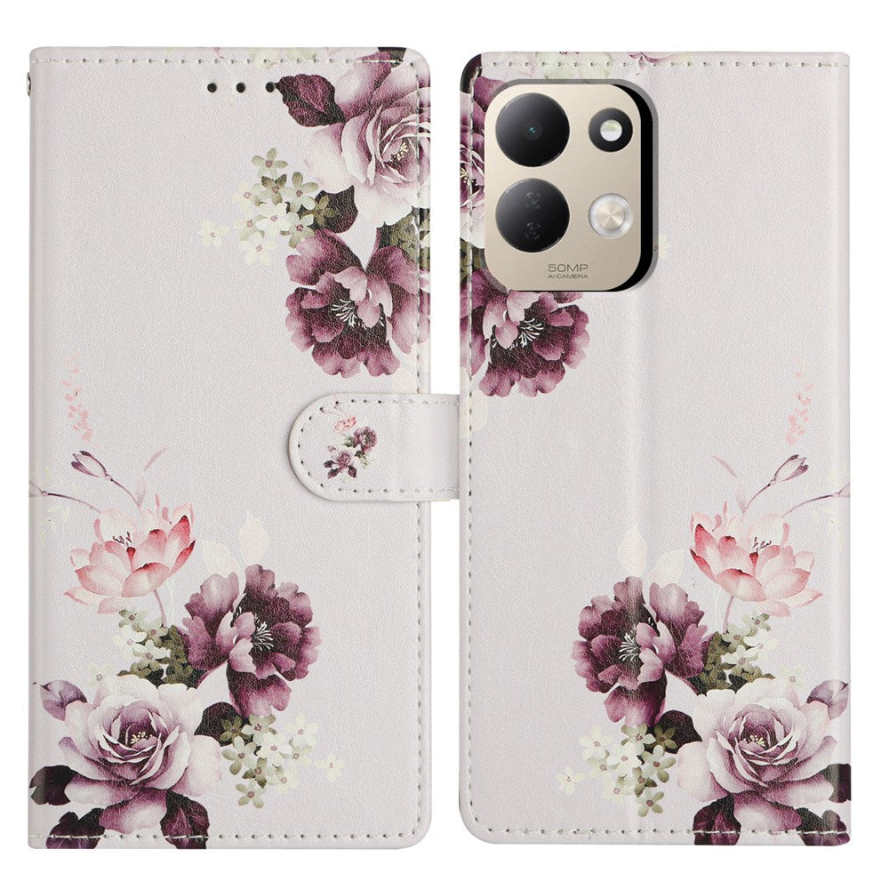 For Xiaomi Redmi 17 4G / 5G Case Pattern Printing Wallet Stand Flip Leather Phone Cover with Strap