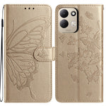 For Xiaomi Redmi 17 4G / 5G Case Butterfly Imprinted Wallet Stand PU Leather Flip Phone Cover with Strap