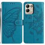 For Xiaomi Redmi 17 4G / 5G Case Butterfly Imprinted Wallet Stand PU Leather Flip Phone Cover with Strap